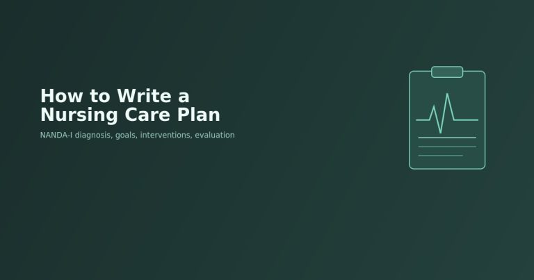 Nursing care plan clipboard illustration