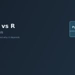 Python vs R data analysis comparison illustration